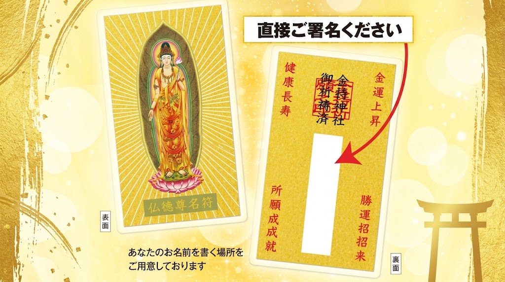 名前を書ける金運護符