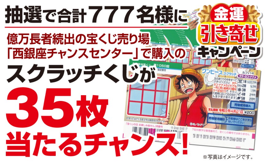 スクラッチくじが当たるキャンペーン