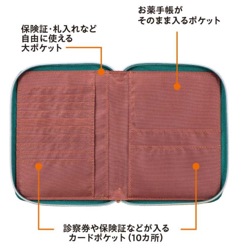 幸運を呼ぶお薬手帳ケースの収納力