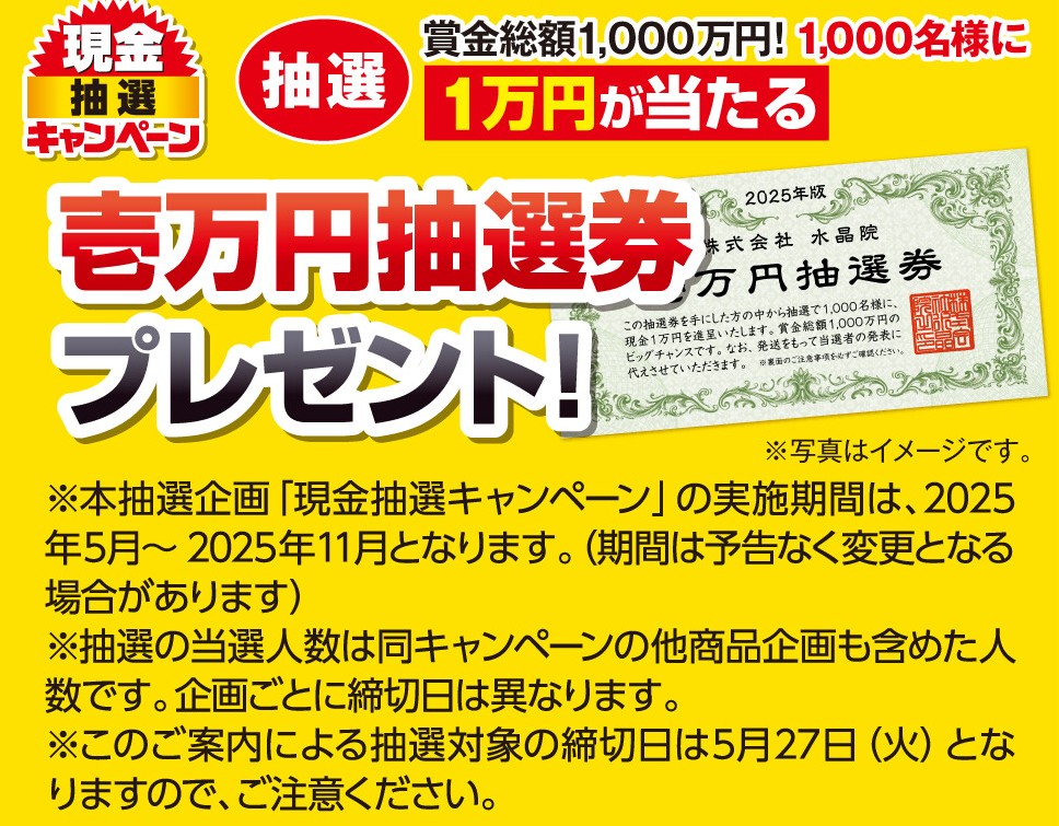 現金抽選キャンペーン