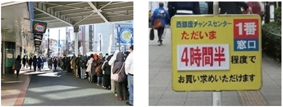 西銀座チャンスセンターの大行列