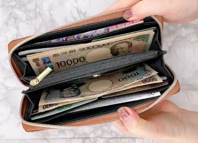 金運馬蹄財布の内部